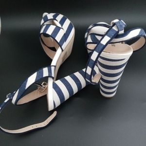 JUSTFABULOUS - Blue & White Strips - Size 10